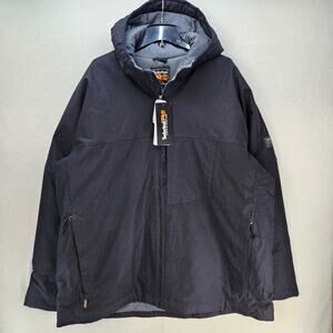 TIMBERLAND PRO MEN'S XXL GRITMAN FLEX BLACK CANVAS HOODED JACKET TB0A5XYQ001